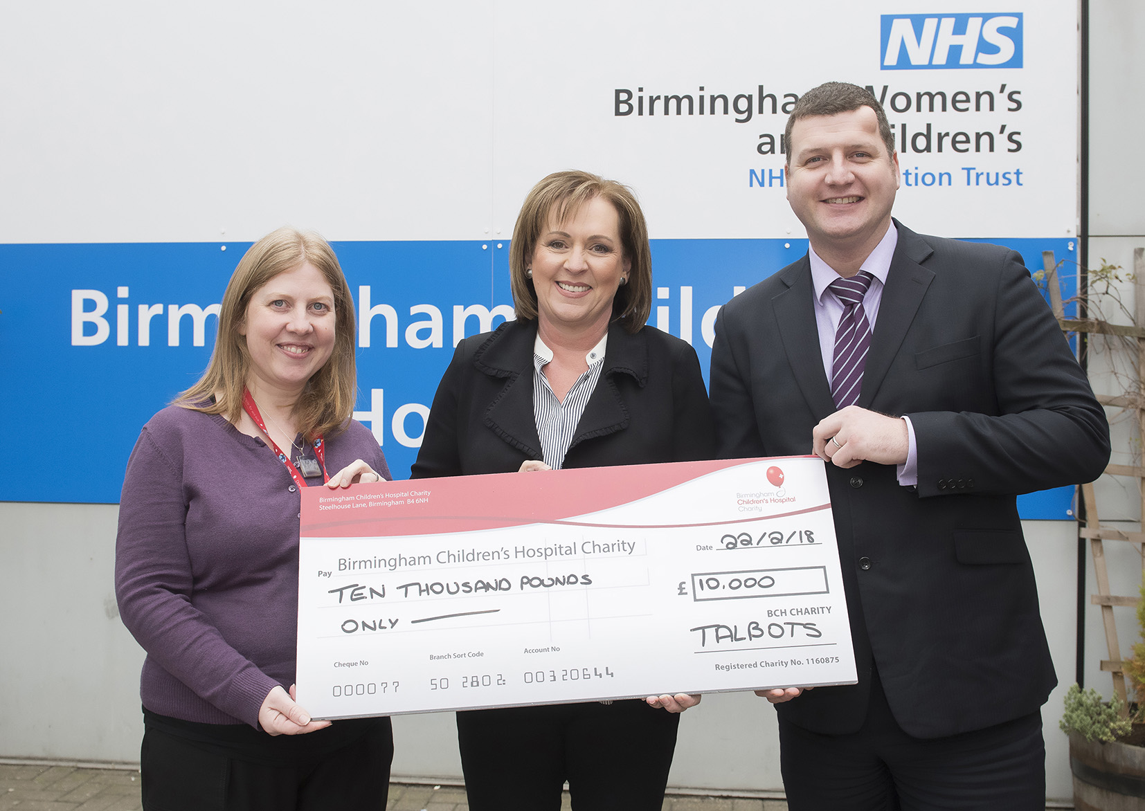 Talbots start Charity of the Year activity with £10k boost for Birmingham Children’s Hospital Charity
