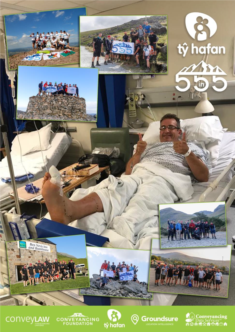 CA Operations Director, Lloyd Davies, hospitalised after 5 in 55 mountaineering Charity challenge