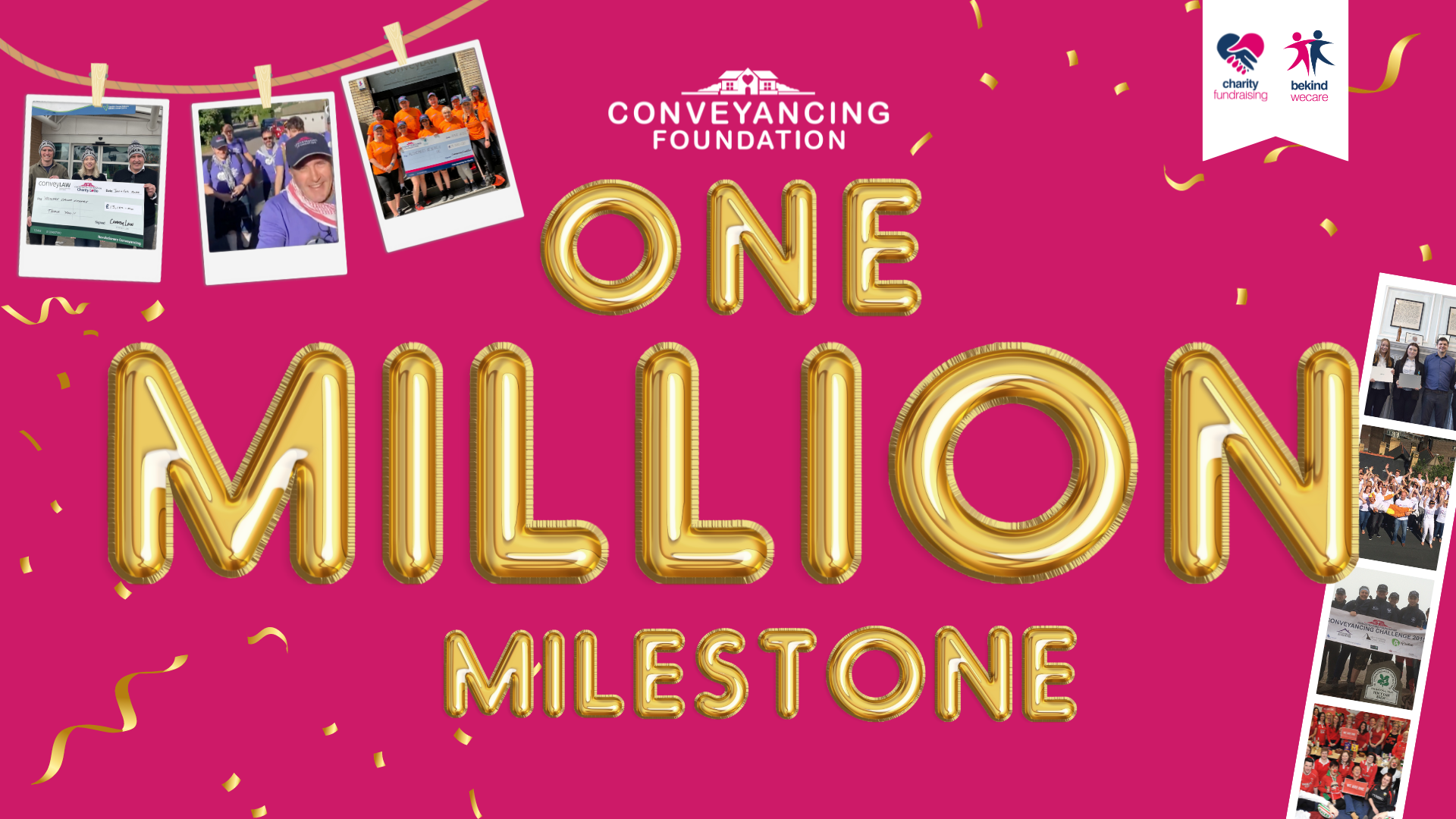 Conveyancing Foundation charity fundraising reaches £1million milestone!