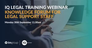 tmgroup presents knowledge forum webinar for legal support staff this September