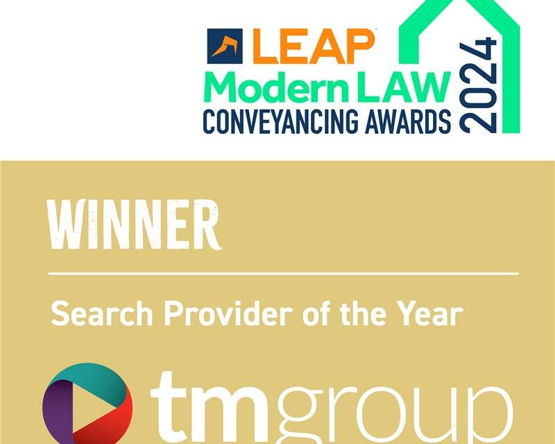 TM Group wins prestigious Search Provider of the Year at the LEAP Modern Law Conveyancing Awards 2024