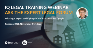 tmgroup invites residential conveyancers to "Ask the Expert" webinar with legal expert, Ian Quayle