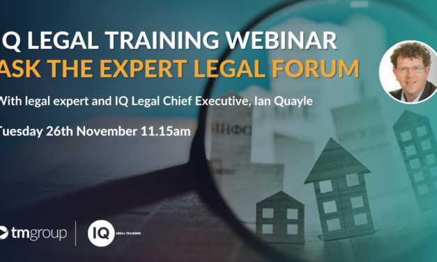 tmgroup invites residential conveyancers to “Ask the Expert” webinar with legal expert, Ian Quayle