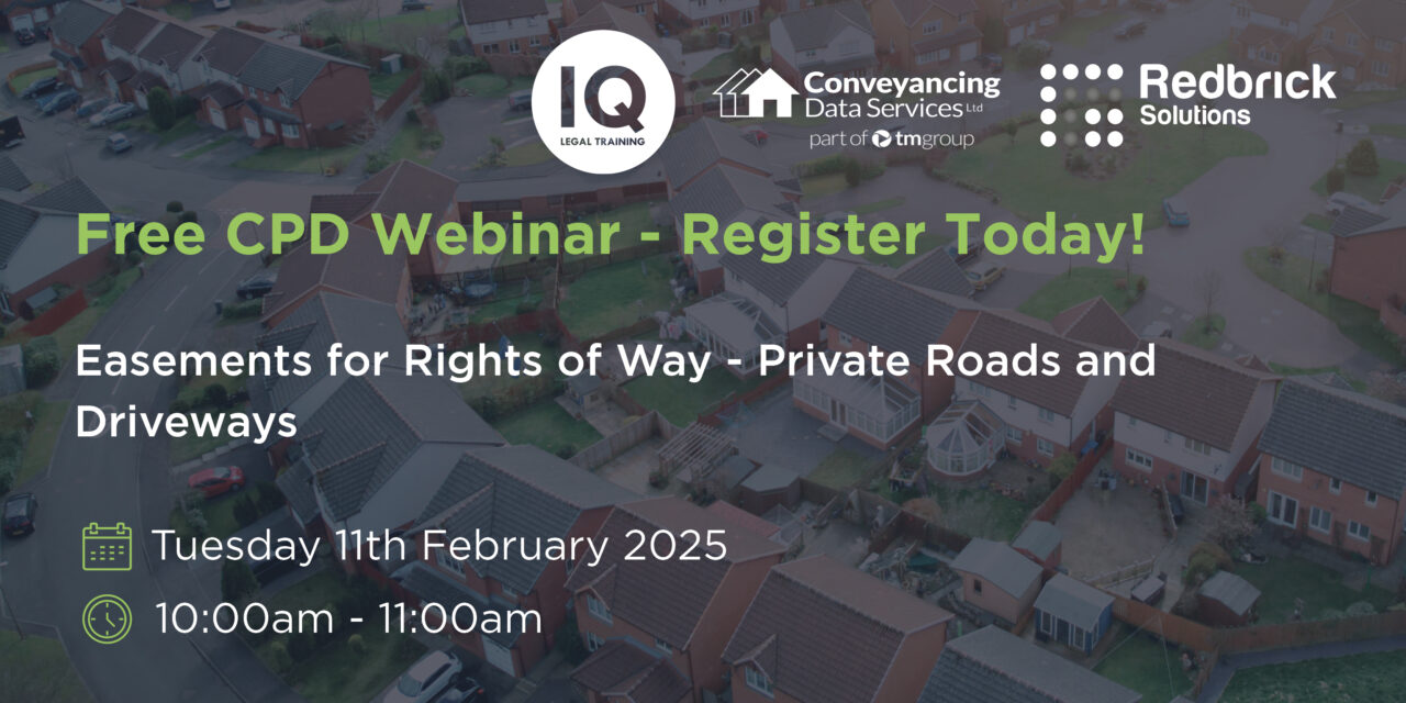 TM Group: New Legal Training Webinar on Easements for Rights of Way this February