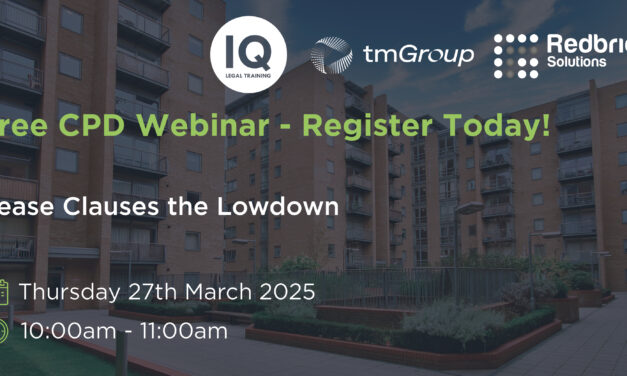 TM Group: CPD Webinar Coming This March: “Lease Clauses – The Lowdown”